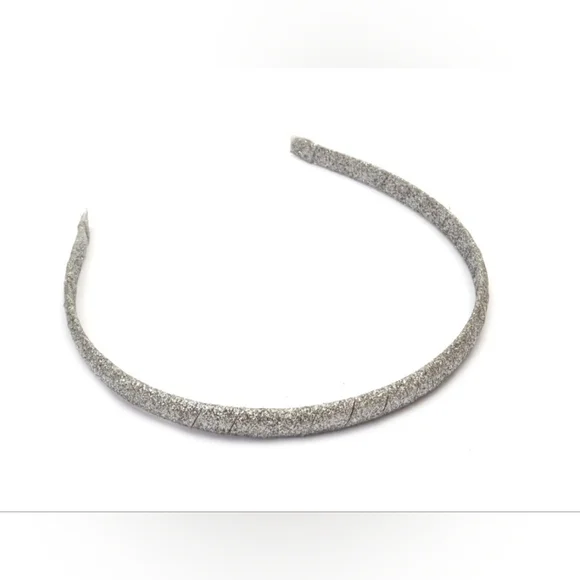 Set Of 2 purple floral bead and silver glitter headband. - Picture 2 of 6